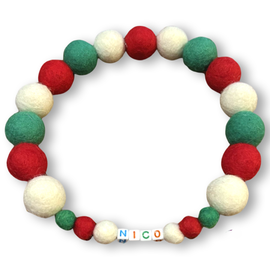Christmas Pom Pom Dog Collar -  Elf Green-0