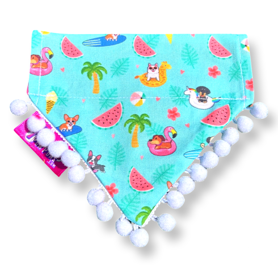 Summer pool party Polka Dot Bandana-1