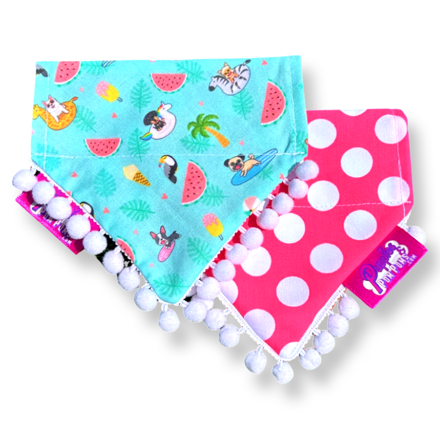 Summer pool party Polka Dot Bandana-0