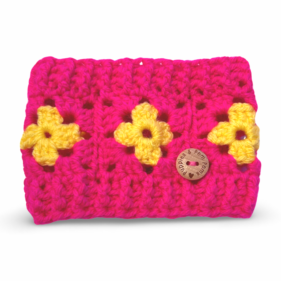 Crochet Dog Snood - Hot Pink-0