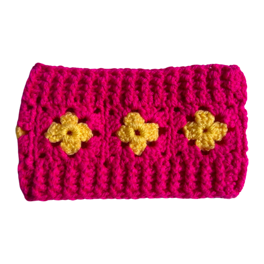Crochet Dog Snood - Hot Pink-4