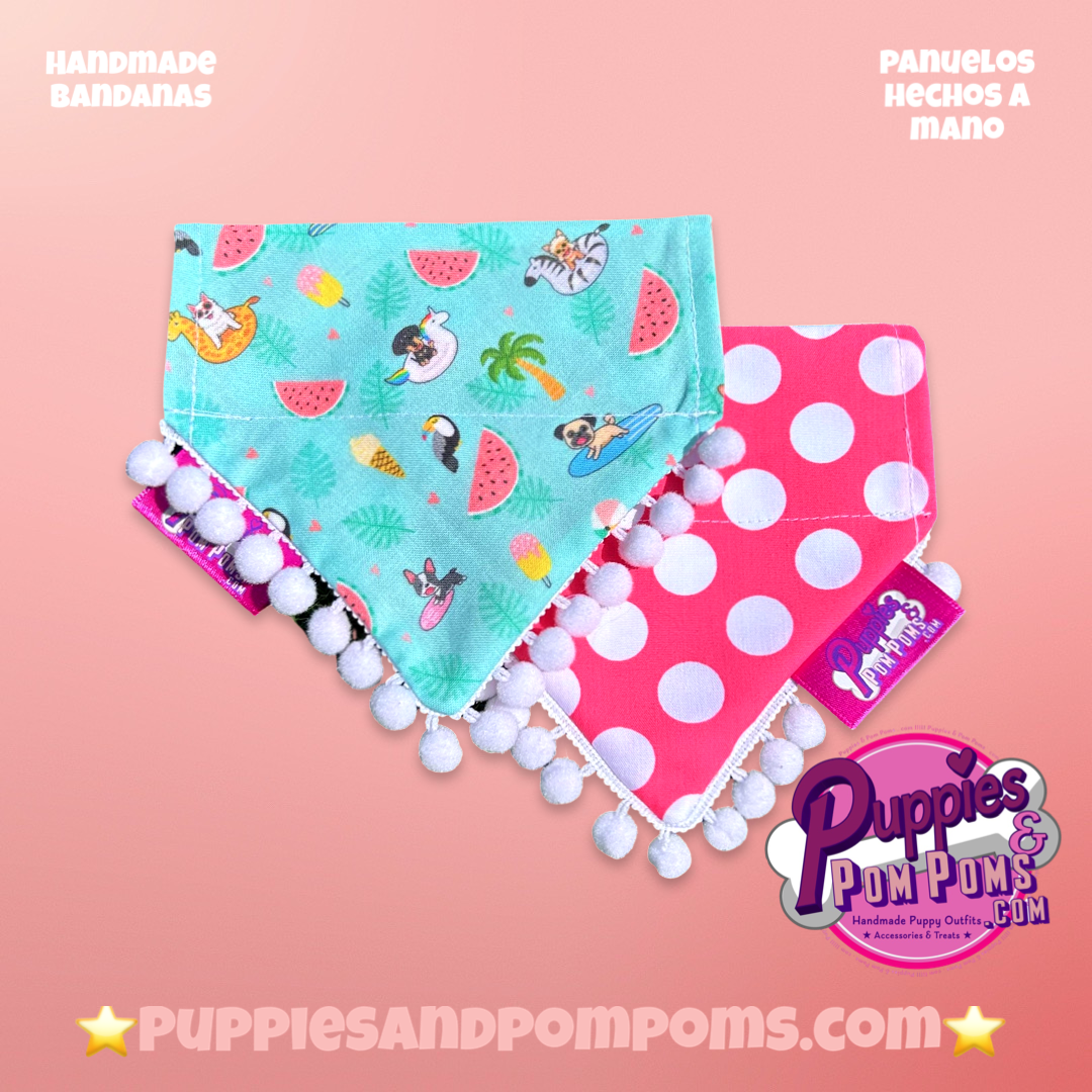 Summer pool party Polka Dot Bandana-2