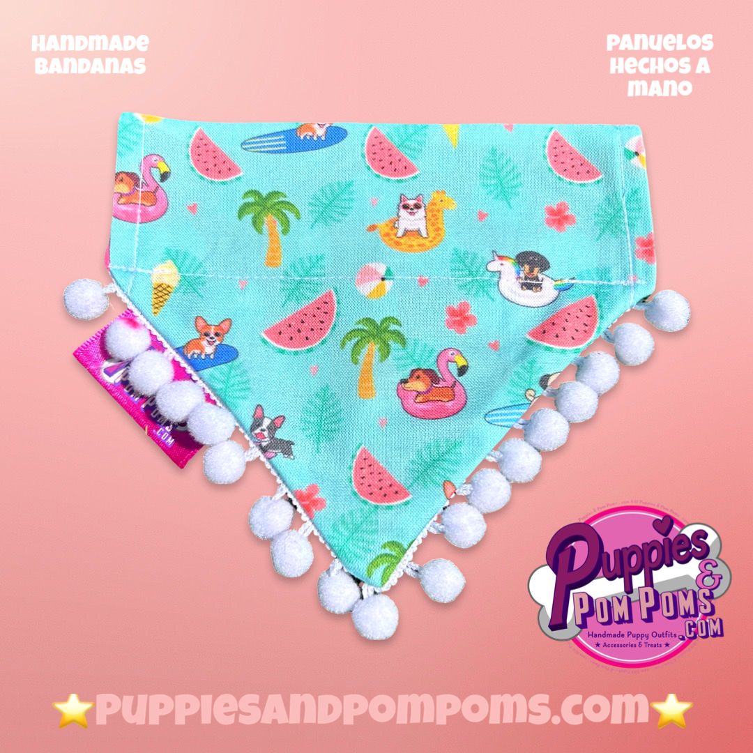 Summer pool party Polka Dot Bandana-4